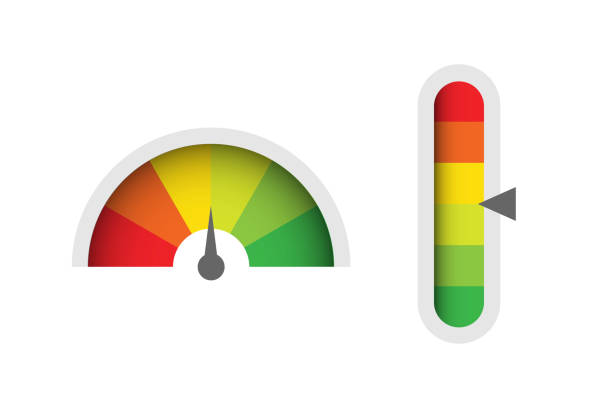 infographic illustration for web design. gauge vector icon.