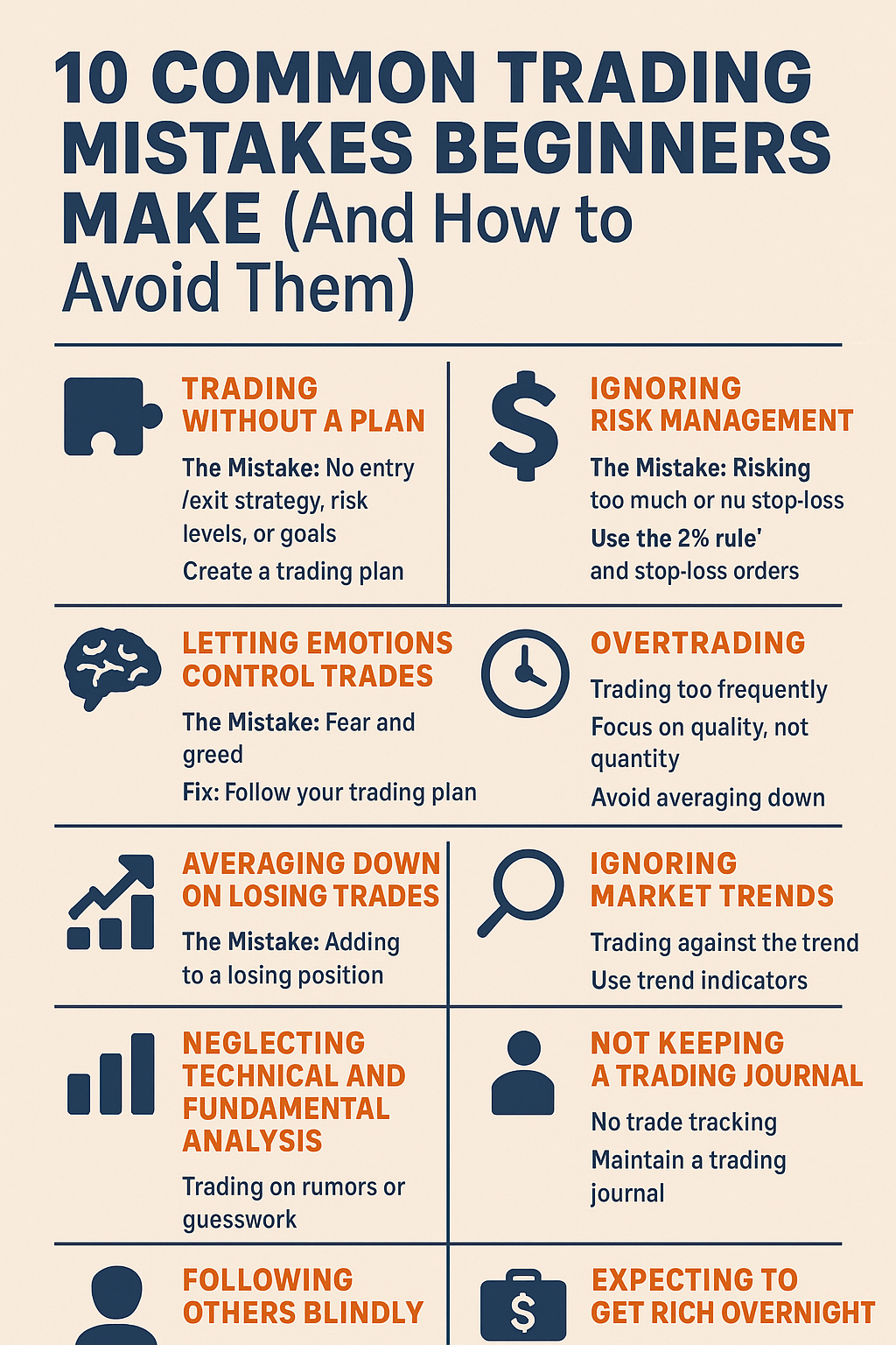 10 common trading mistakes beginners make