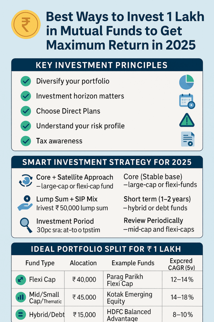 invest 1 lakhs in mutual fund